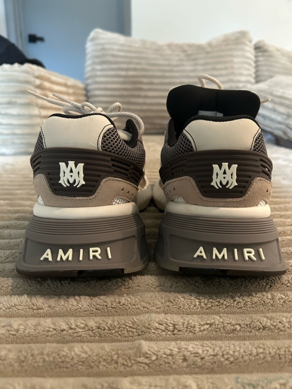 AMIRI MA Runner Sneakers Brown Off White